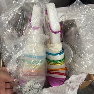 Colorful Strappy Sandals BRAND NEW